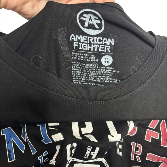 NWT American Fighter Red White Blue Kendleton Tee Short Size XS - Picture 5 of 9